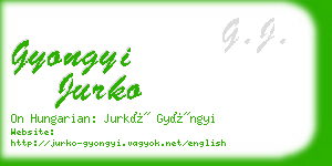 gyongyi jurko business card